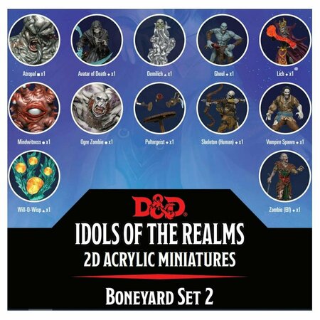 TOYS4.0 Dungeons & Dragons Icons of the Realms Boneyard 2D Miniatures - Set of 2 TO3295329